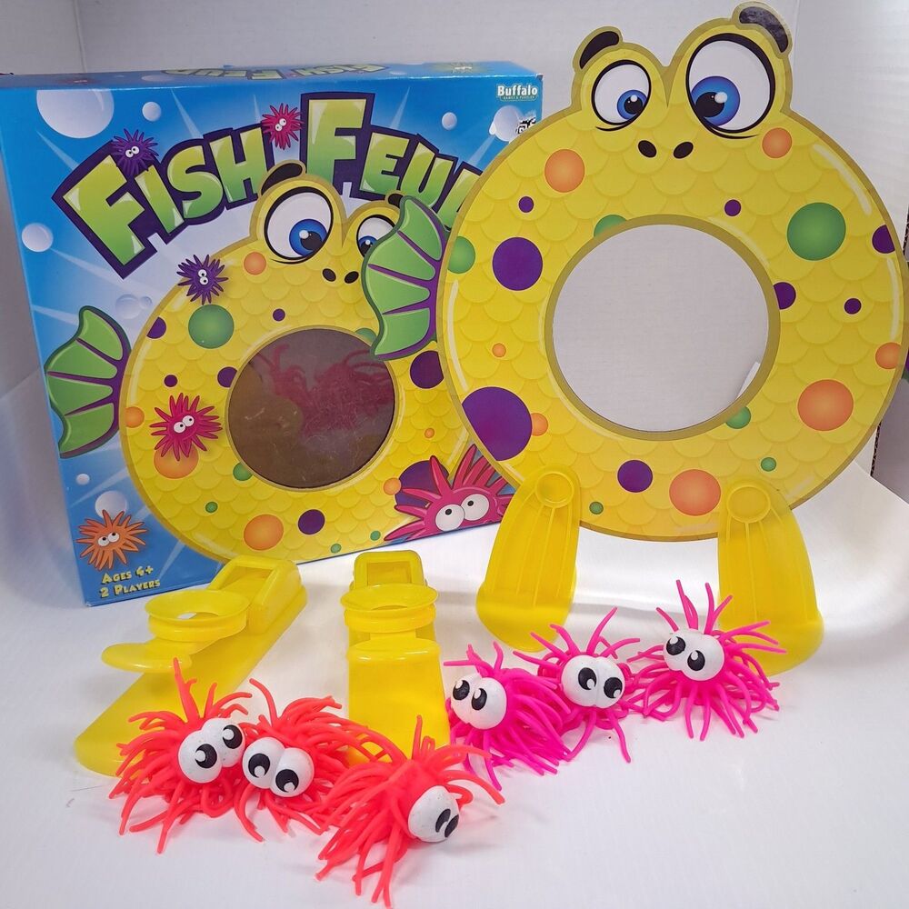 Fish Feud Kids Game kids family By Buffalo Games feeding time squishy complete